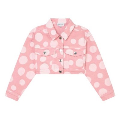 Little Marc Jacobs Girls Polka-Dot Cotton Denim Jacket