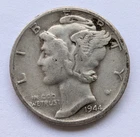 1944-S Mercury Dime, 90% Silver Dime w/ Nice Rims