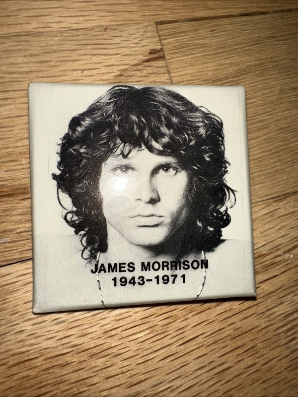 Vintage The Doors James Morrison Pin Button Rare 70s/80s Memorabilia 1943-1971