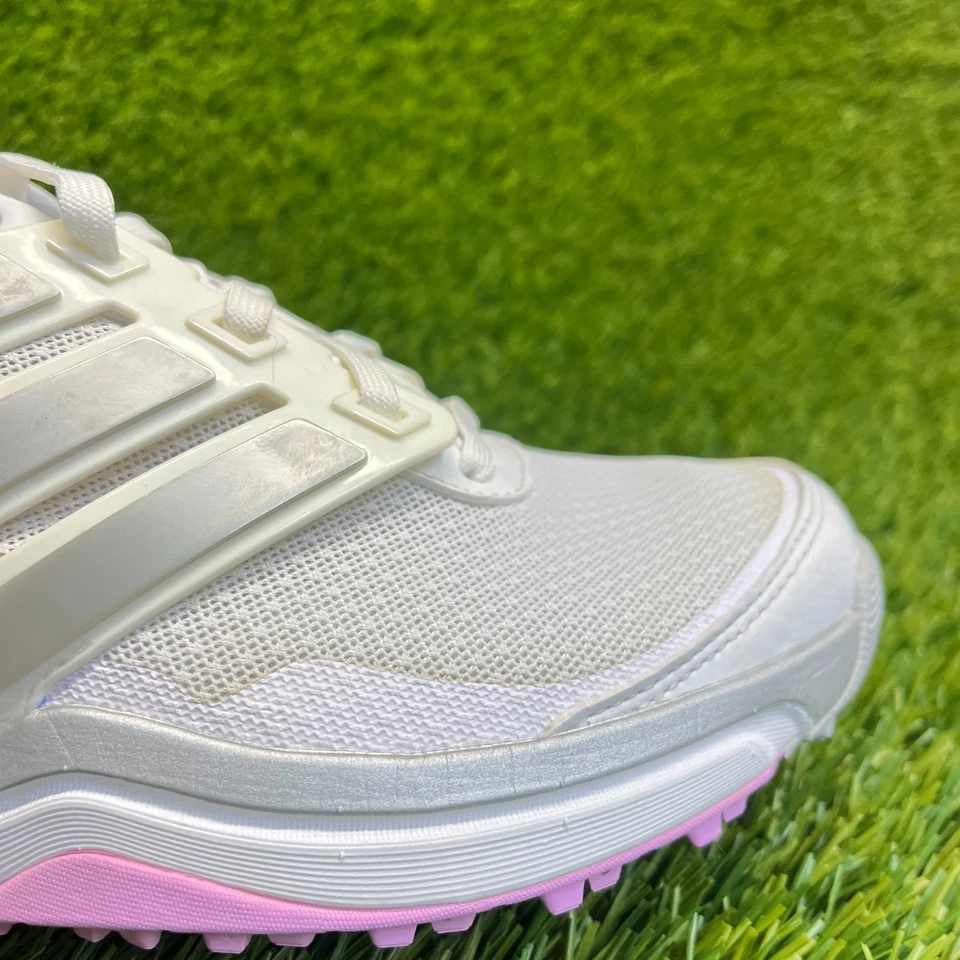 Туфли для гольфа беговые Adidas Adipower Boost 2 женские размер 8 белые серебристые без шипов - Изображение 2 из 4
