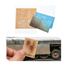 1Set DIY Decoration Weathering Airbrush Stencils Tools for 1/35 1/48 1/72 Sca...
