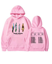 Imagine Dragons Loom World Tour 2024 Hoodies Hip Hop Rock Band pink