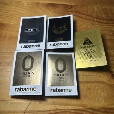Paco Rabanne Invictus Victory Million Gold Elixir Parfum 1.5ml Lot of 5 A6