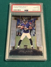 2018 Panini Select #70 Lamar Jackson Rookie Card RC PSA 10 GEM MT Ravens . rookie card picture