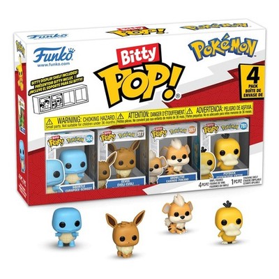Funko Bitty Pop Pokemon 4er Pack Squirtle Eevee Growlithe Psyduck