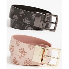 Image of Guess Hansley Peony Logo Printed Womens Belt In Pink L - M