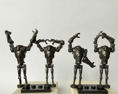 4x POSEABLE (!!) Custom B2 Super Battle droid minifigures - star wars