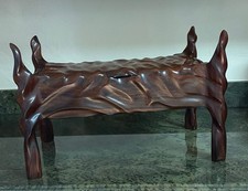 Unique Andrew Costine Rare Cocobolo & Zirocote Wood Jewelry Box w Insert Drawers