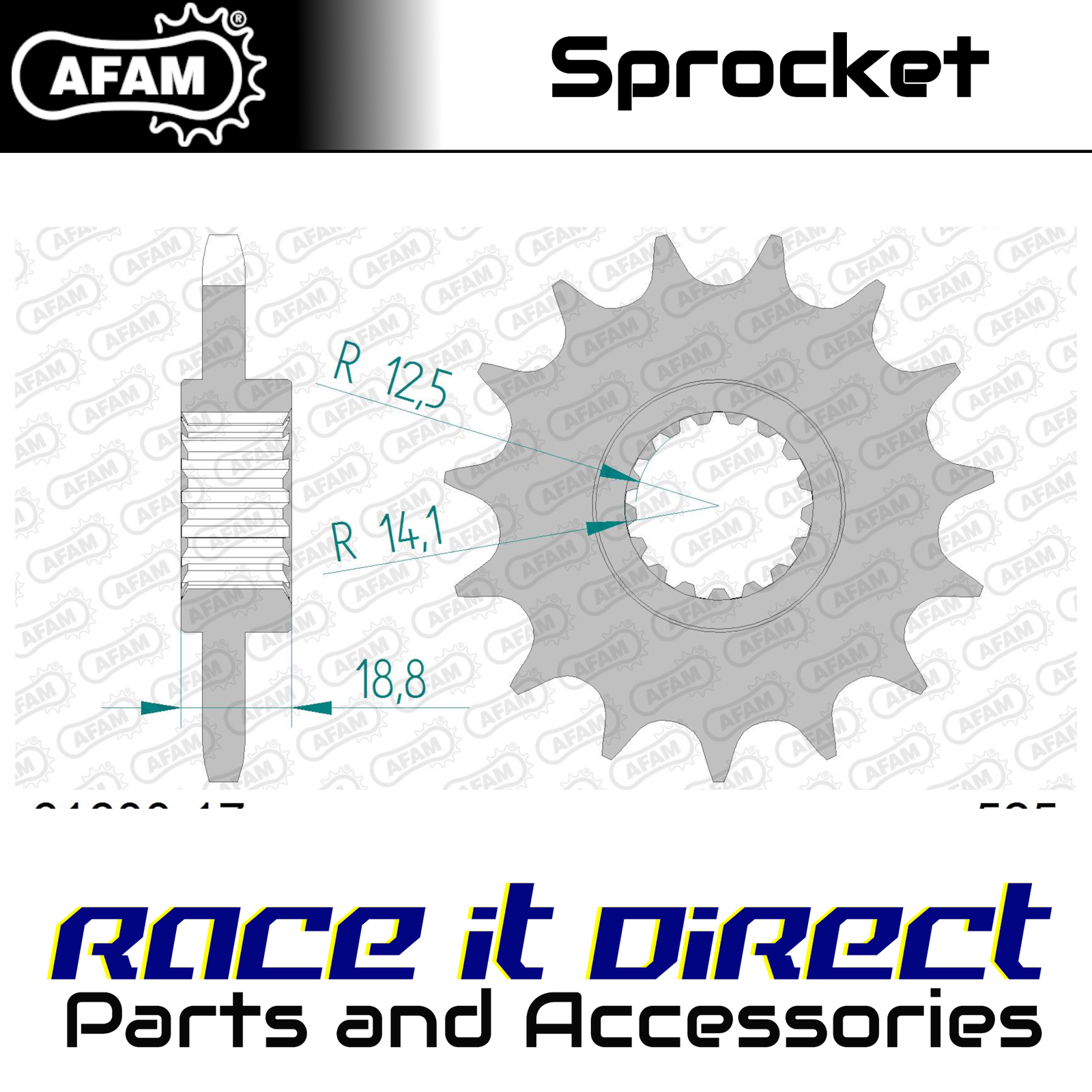 Sprocket for APRILIA RSV 1000 R Tuono Factory 2006-2010 17T Front AFAM