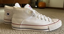 Converse Mens 10 Chuck Taylor All Star High Street Mid Sneakers Shoes White Nice