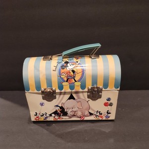 Vtg Disney Mickey Mouse Metal Lunch Box "Under the Big Top" Circus Elephant (20