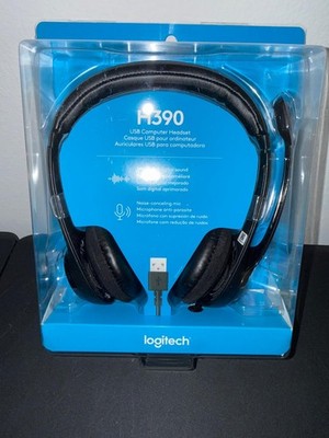BRAND NEW Logitech H390 USB Wired On-Ear Headset Noise Cancelling Microphone