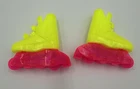 Vintage 90’s Neon Yellow Pink Barbie Rollerblades Free Shipping