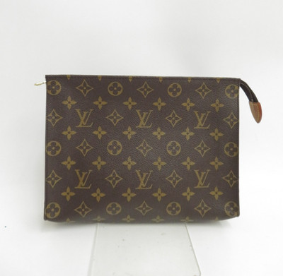 Authentic Louis Vuitton  Monogram Poche Toilette 26 Clutch Bag F#52566