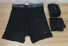 POLO Ralph Lauren Mens S Black 3-Pack Boxer Briefs 100% Cotton Knit
