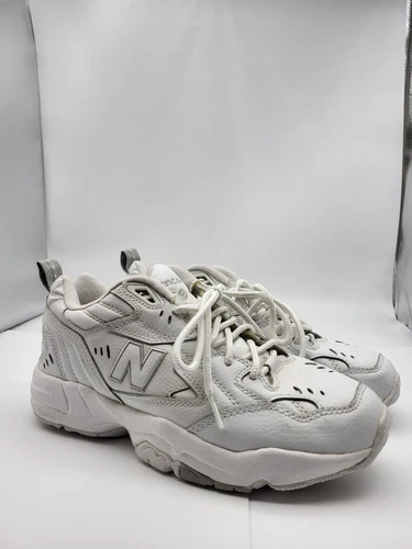 New Balance 608 Cross Trainer extra largo 4E pelle bianca 7 5 lacci passeggio