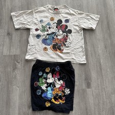 Vintage Mickey Unlimited Pajama Set Mens Large Mickey Minnie Disney Graphic 90s