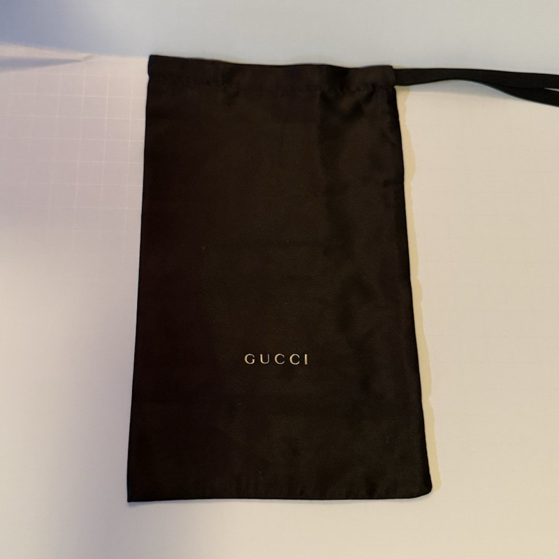 Gucci Black Drawstring Cloth Pouch for Glasses/Sunglasses 9x6in