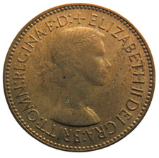 1953 Queen Elizabeth II Halfpenny Coin In High Grade - Great Britain