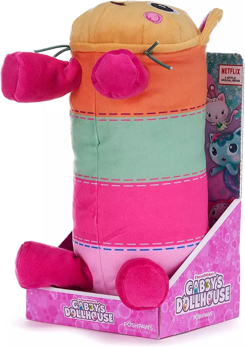 Neuf Gabby's Maison de Poupée 25cm Oreiller Chat Peluche Jouet