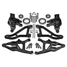GPM Alum 7075 Front Knuckle Arms + Front Upper & Lower Suspension Arms Blk : UDR