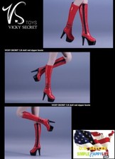 1/6 classic Red boots heels Hollow for Phicen 12" female figure Hot toys  USA  