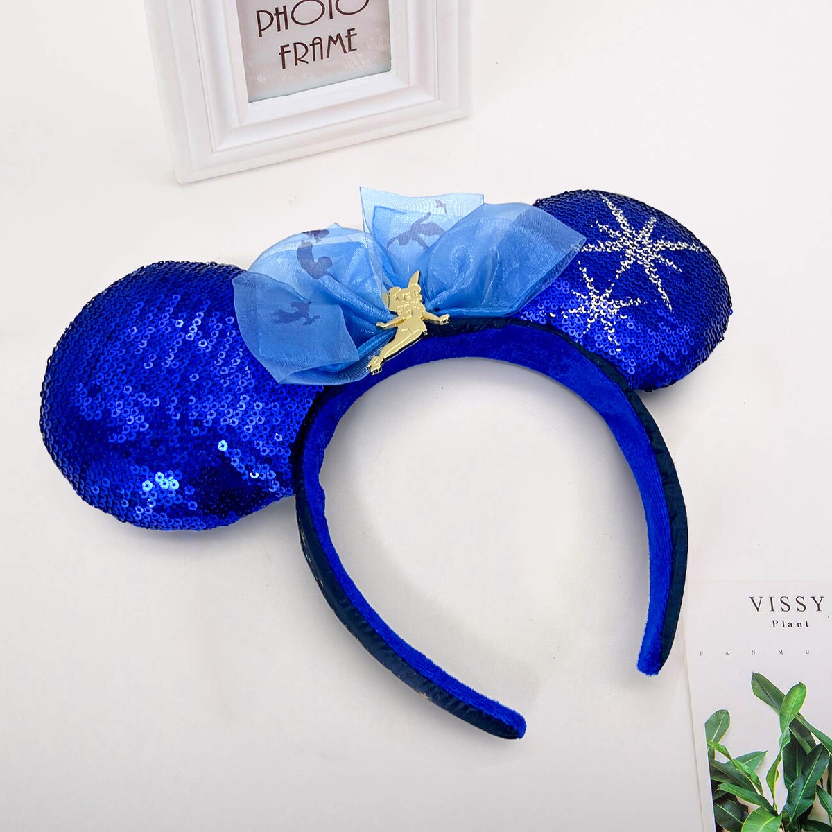 Disney` Parks June Peter Pan Sequin Tinker Bell Ears Minnie  display picture 2