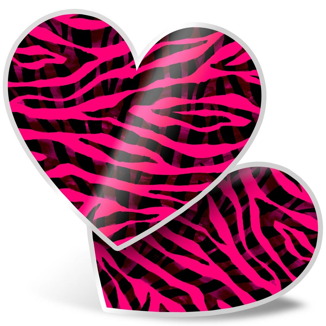Pink Zebra Heart Pink Zebra Print Love Heart Hot Pink Animal Pattern