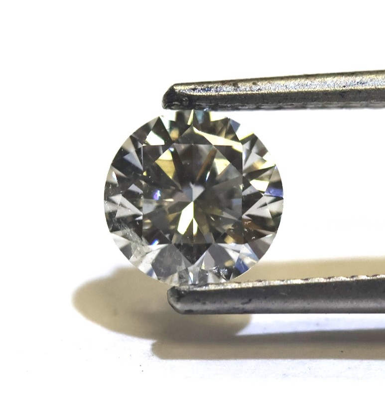 GIA loose certified .89ct I1 H round brilliant diamond estate vintage Natural