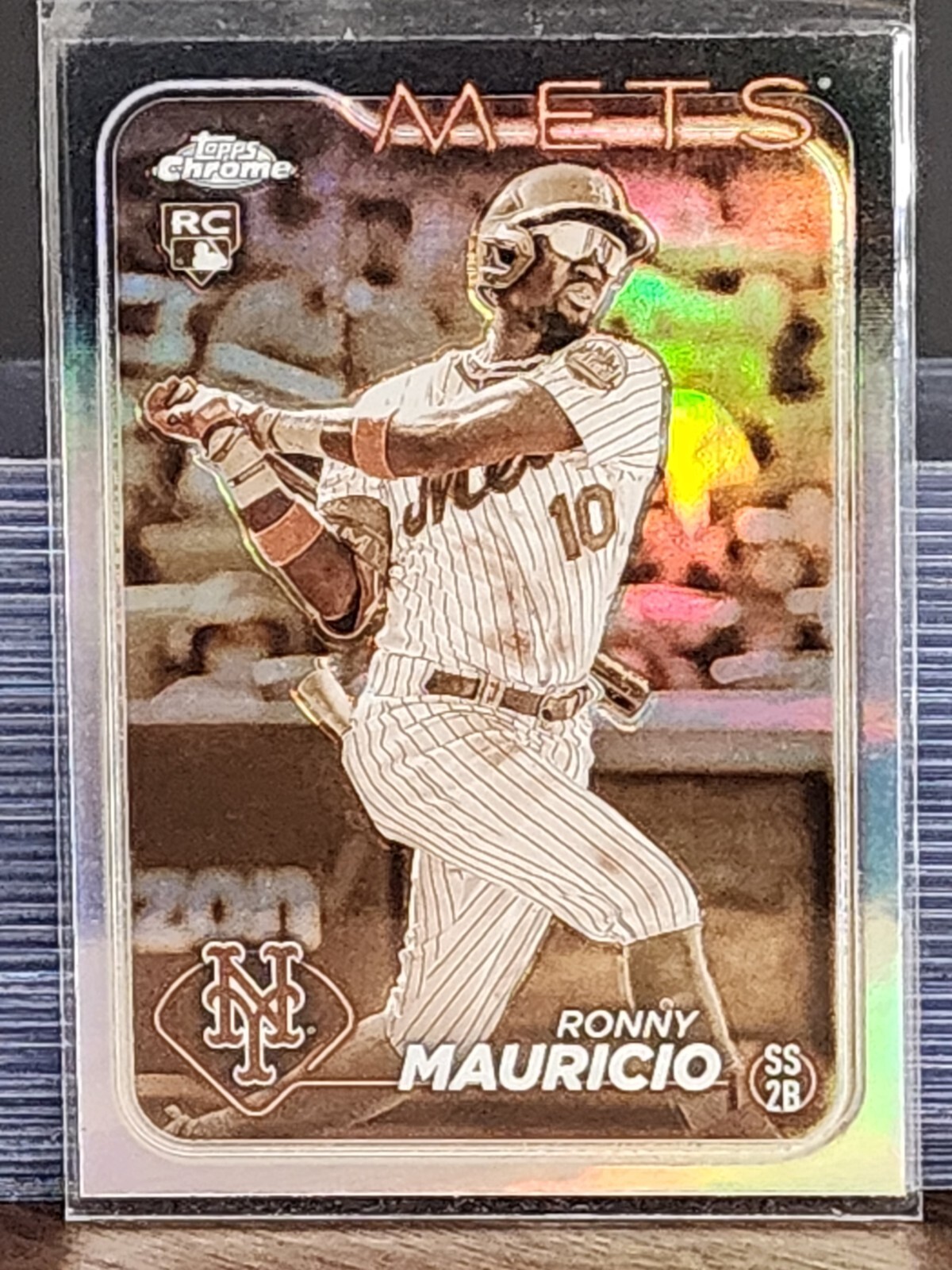2024 Topps Chrome - #28 Ronny Mauricio (RC) sepia