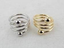 Accupressure Weight Loss Ring  Adjustable Band, Gold Tone