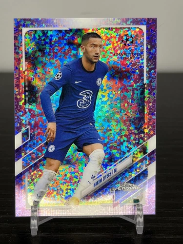Hakim Ziyech 2020-21 Topps Chrome UCL 84 Purple Mini Diamond Refractor 31/250