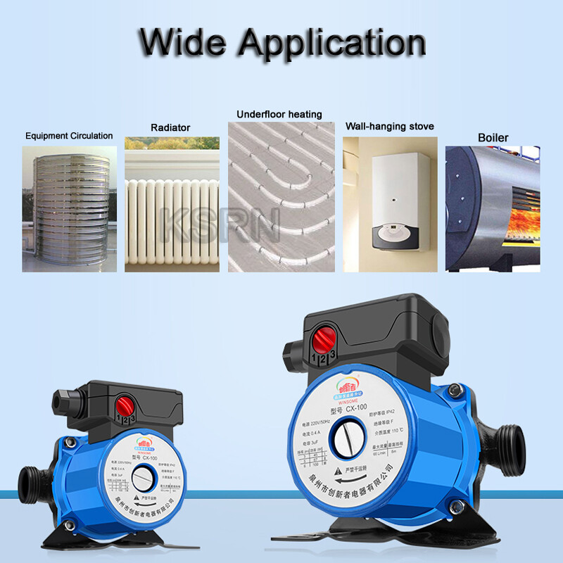 220V Domestic Silent Hot Water Circulation Pump 100W Shield Pump Heating  System | eBay