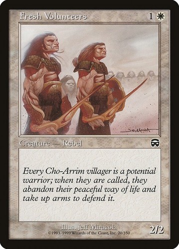 FRESH VOLUNTEERS - ARTIST SIGNED - JEFF MIRACOLA - NEAR MINT - MTG