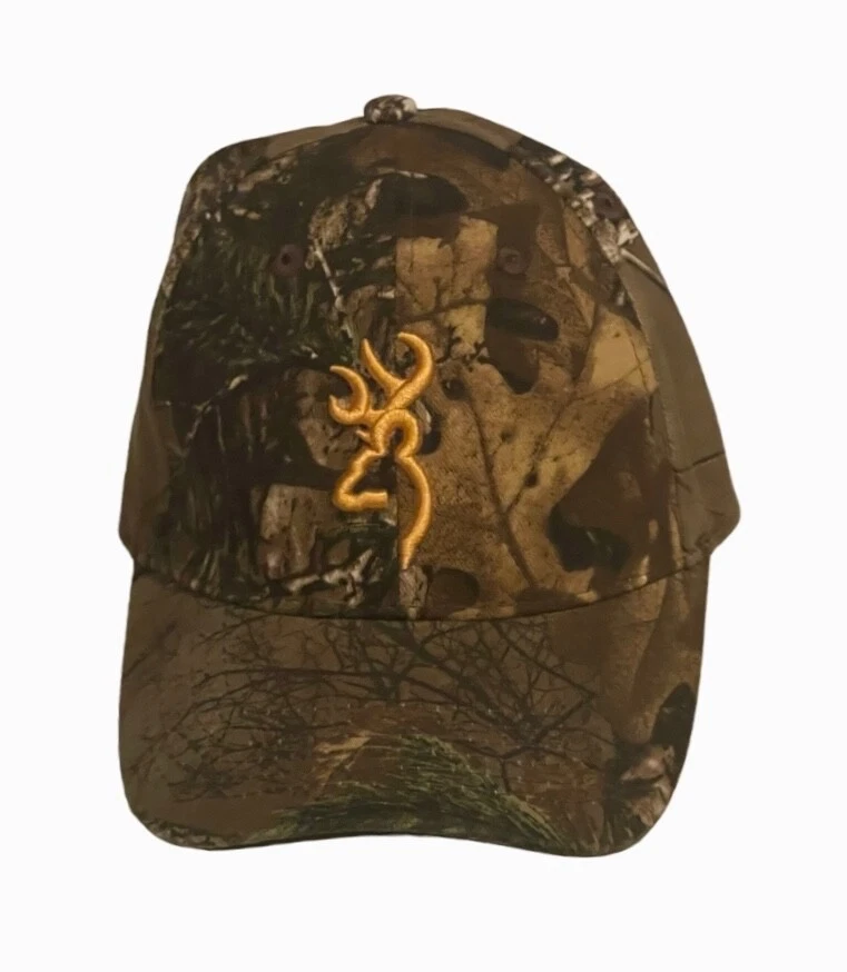 Sombrero de camuflaje Buck 3D marrón ¡RARO! Gorra de gancho y bucle con patrones de camuflaje múltiple Foto 3 de 4