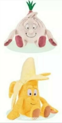 2 Plüsch Vitamine Banane + Knoblauch Lidl Goodness Gang Penny Coop Frucht Plush