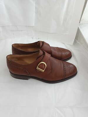 Bally Monk Strap Medallion Luxury Men's Leather Shoes Size 43 DINOR