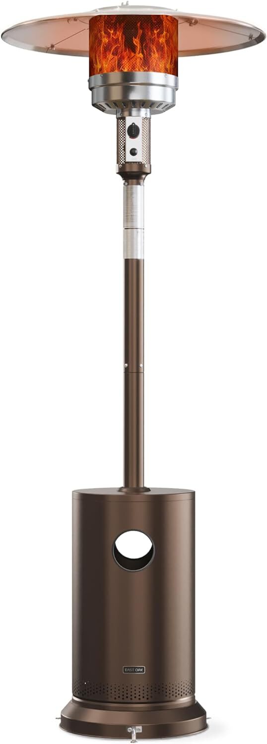 EAST OAK 48,000 BTU Patio Heater for Outdoor Use With Round Table Bronze