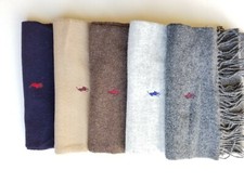 NWT POLO Ralph Lauren SCARF Lambswool Gray Brown