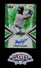 2019 LEAF FLASH YORDAN ALVAREZ AUTO 15/15 GREEN PRIZM REFRACTOR HOUSTON ASTROS