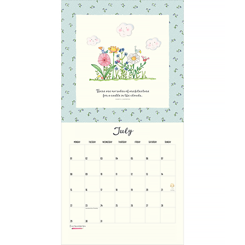 2025 Twigseeds Square Wall Calendar Large by Affirmations 30x60cm