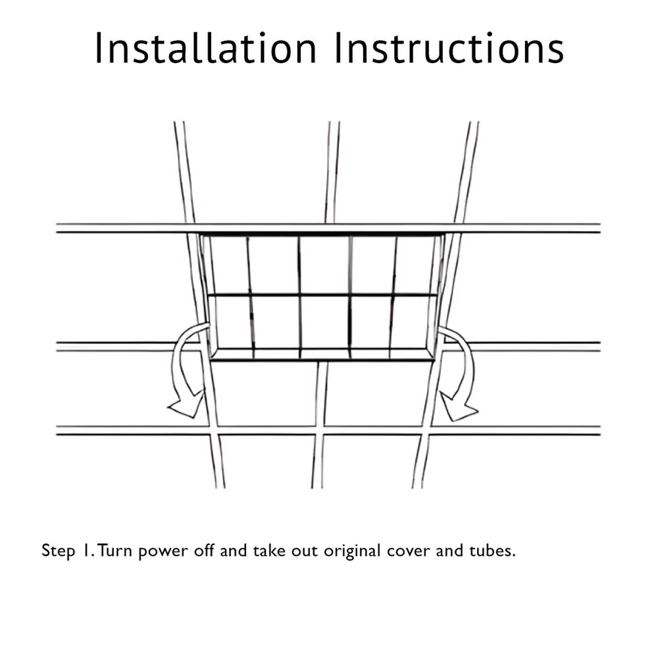 Kit de reacondicionamiento LED 2x4 Troffer panel de cesta central, 4000K, 40W, atenuación de 0-10V Foto 3 de 4