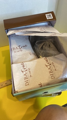 Pantoufles Diba vraies NEUVES fourrure gâteau épice 9 15320 femmes femmes cadeau maison chaussures lux - Photo 4/6
