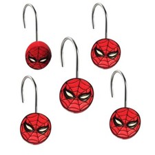 Spiderman Shower Curtain Hooks : Shower Curtin Rings Set of 12