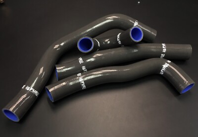 Mitsubishi EVO 10 Silicone Radiator Hose Black Carbon Fiber finish Fuku Works