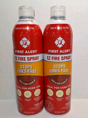 First Alert Fire Extinguisher EZ Fire Spray Fire Dorm Rooms Campers Cookout 2 Pk