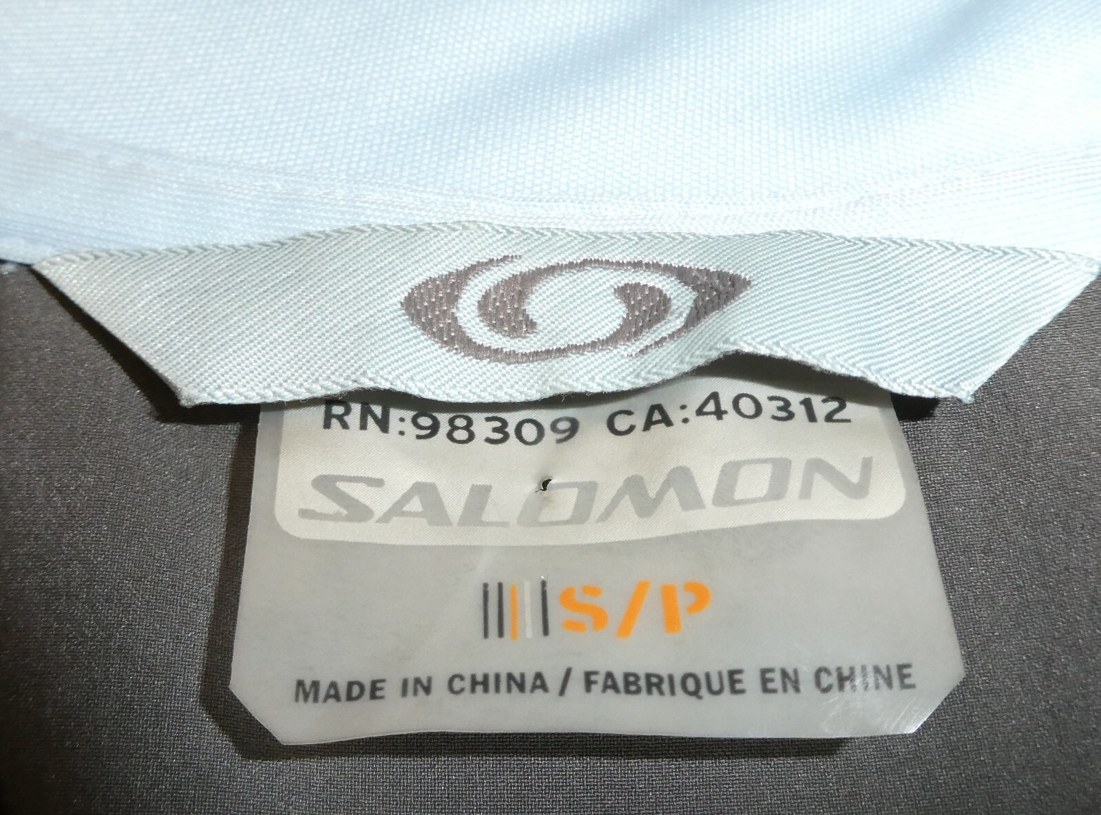 Salomon t shirt donna blu chiaro grigio elasticizzato manica corta taglia S