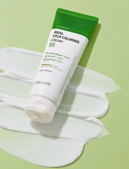 WELLAGE Real Cica Calming 95 Cream | 80ml x 2 | Soothing & Hydrating | K-Beauty - Picture 2 of 3
