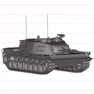 3d Printed 1/72/144 German 07PE Heavy Tank Unpainted Kit