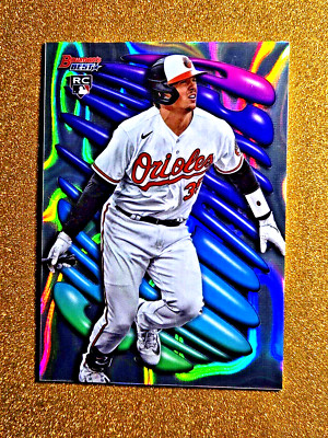 2023 Bowman s Best Adley Rutschman Shellacked Lava Rookie Refractor /50 RC Mint